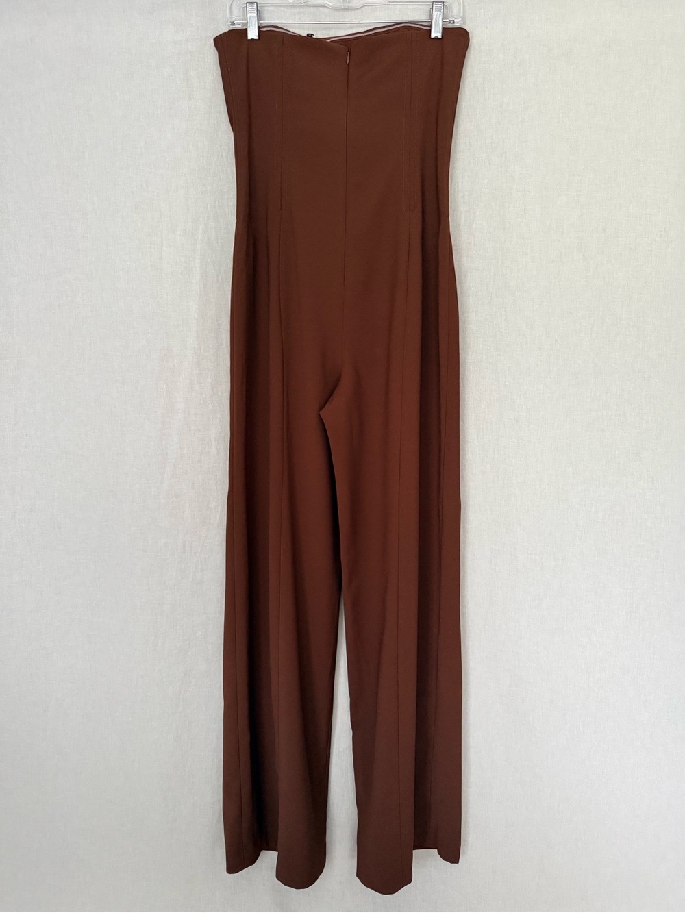 NWT | Lovers + Friends Abby Strapless Jumpsuit |Chocolate Brown | Boned Bodice - Picture 3 of 13